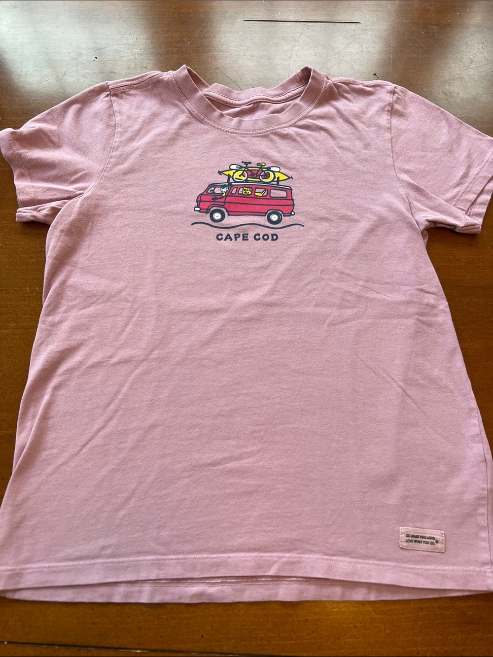Life Is Good Pink Cape Cod Graphic Short Sleeve Tee